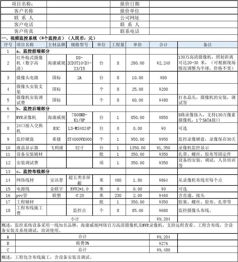 監(jiān)控安裝報(bào)價(jià) 監(jiān)控安裝公司 監(jiān)控安裝報(bào)價(jià) 監(jiān)控安裝公司